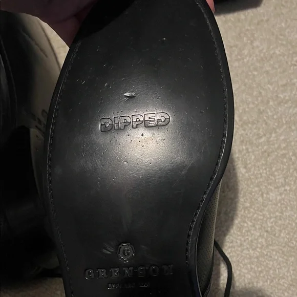 Grenson Black Perforated Derbys